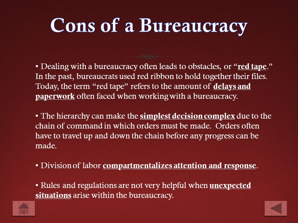 20 Advantages And Disadvantages Of Bureaucracy